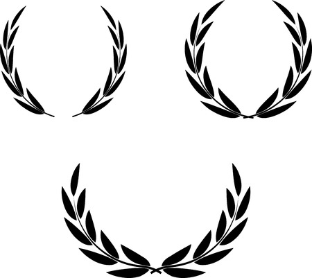 Laurel wreaths vector isolatedのイラスト素材