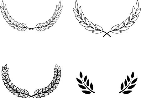 Laurel Wreaths Vectorのイラスト素材