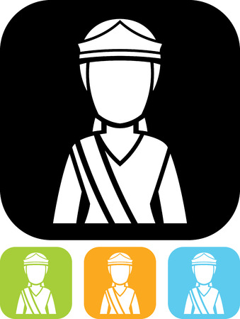 Beauty contest queen vector iconのイラスト素材