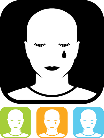 Crying face vector illustrationのイラスト素材