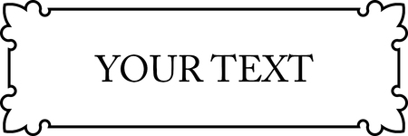 Frame doorplate border vector plaqueのイラスト素材