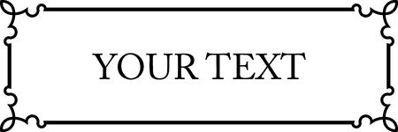 Frame doorplate border vector plaqueのイラスト素材