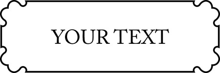 Vector doorplate frame plaqueのイラスト素材