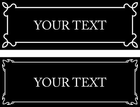 Frame doorplate vectorのイラスト素材