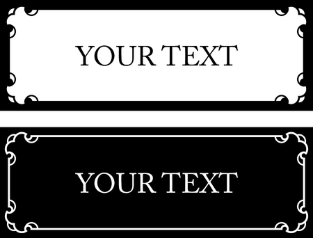 Frame doorplate vectorのイラスト素材