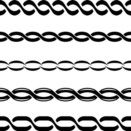 Vector Seamless Border Frame Linesのイラスト素材