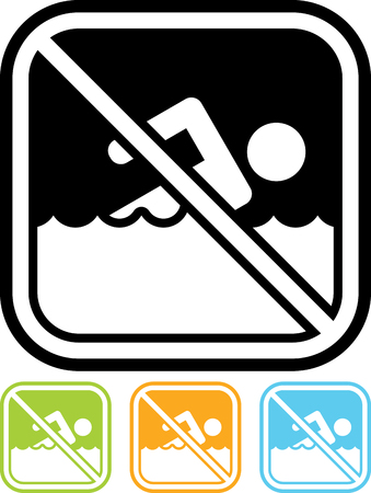 No swimming sign vectorのイラスト素材