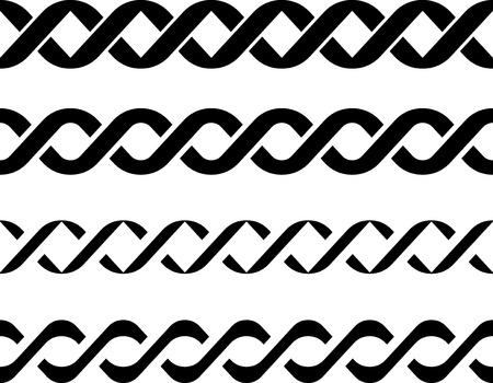 Vector Seamless Border Frame Linesのイラスト素材