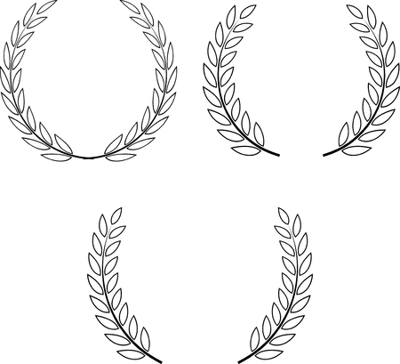 Laurel Wreaths Vectorのイラスト素材