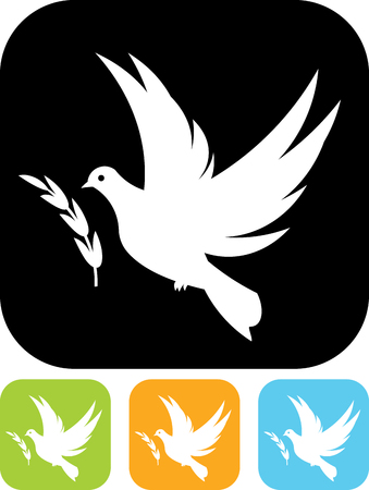 Dove of peace flying vectorのイラスト素材