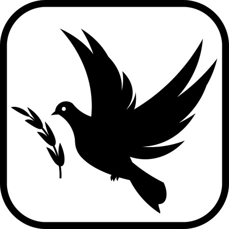 Dove of peace flying vectorのイラスト素材