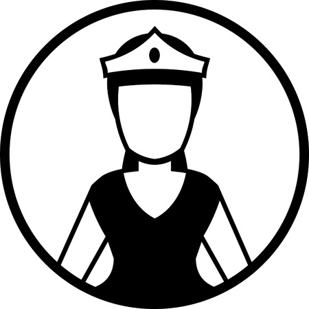 Princess vector iconのイラスト素材