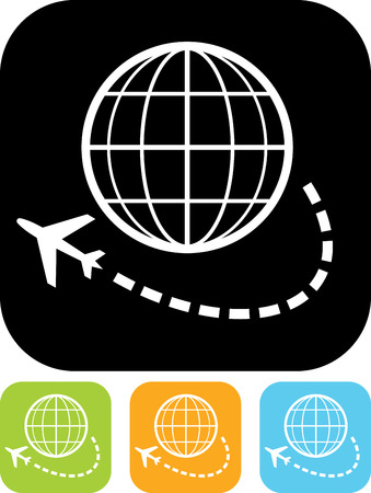 Airplane travel vector iconのイラスト素材
