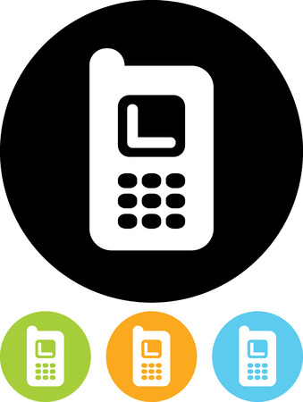 Mobile telephone - Vector icon isolatedのイラスト素材