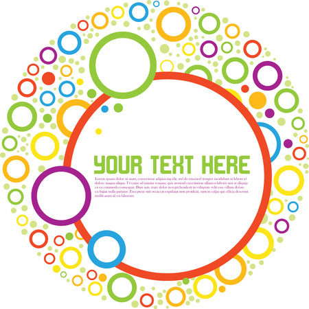 Abstract colorful vector background with copyspace speech bubblesのイラスト素材