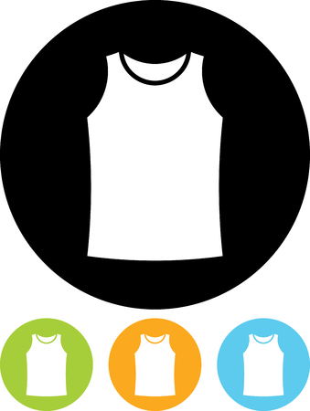 Singlet sleeveless shirt vector iconのイラスト素材