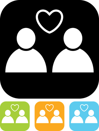 Couple in love vector iconのイラスト素材