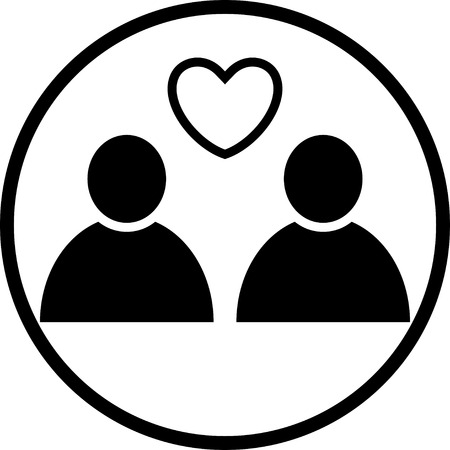Couple in love vector iconのイラスト素材