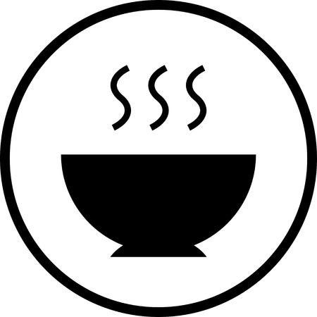 Hot meal food bowl vector iconのイラスト素材