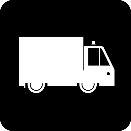 Vector icon - Truck with blinking lightのイラスト素材