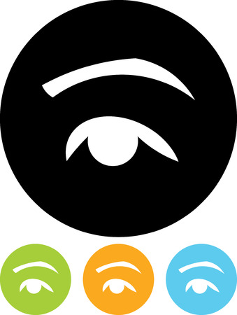 Human Eye - Vector icon isolatedのイラスト素材