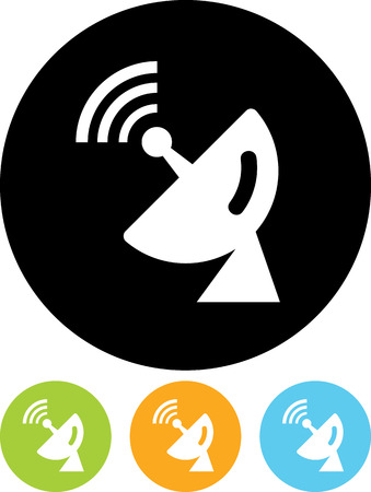 satellite dish - Vector icon isolatedのイラスト素材