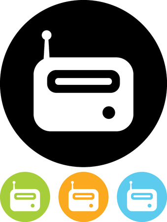 Radio - Vector icon isolated on whiteのイラスト素材