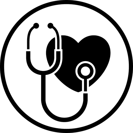 Cardiology. Heart doctor vector iconのイラスト素材