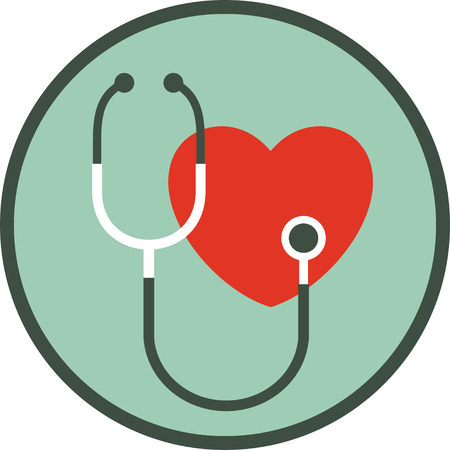 Cardiology. Heart doctor vector iconのイラスト素材