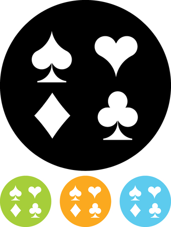 Playing cards suits - Vector icon isolatedのイラスト素材