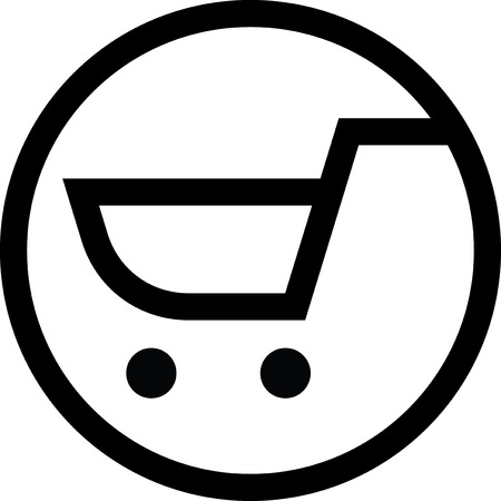 Shopping cart - Vector icon isolatedのイラスト素材