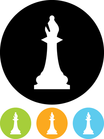 Chess Bishop  - Vector icon isolatedのイラスト素材