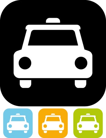 Taxi car - Vector illustration isolatedのイラスト素材
