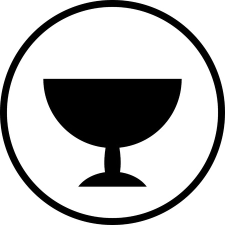 Bowl glassware cup vector iconのイラスト素材