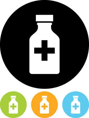 Medicine pill bottle vector iconのイラスト素材