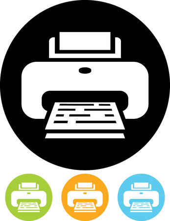 Office printer - Vector icon isolatedのイラスト素材