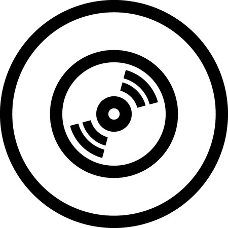 Compact disc with data - Vector icon isolated