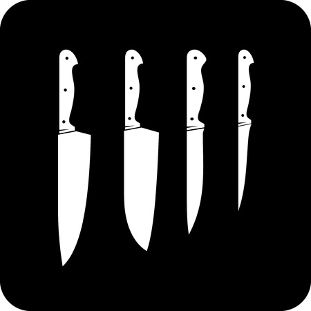 Kitchen knives - Vector icon isolatedのイラスト素材