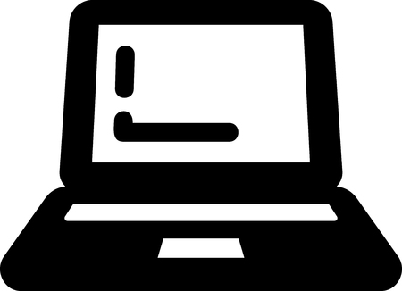 Laptop computer - Vector icon isolatedのイラスト素材