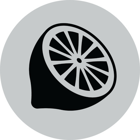 Half of lemon vector iconのイラスト素材