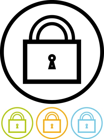 Vector icon isolated on white - Padlockのイラスト素材