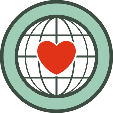 Earth Day. Love Earth vector iconのイラスト素材