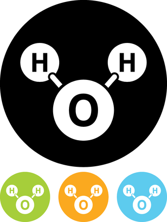 Water molecule - Vector icon isolatedのイラスト素材