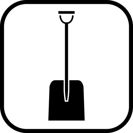 Snow shovel vector iconのイラスト素材