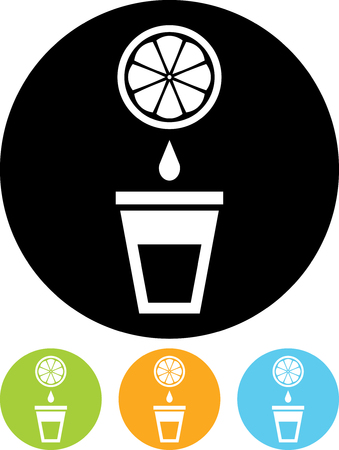 Orange juice - Vector icon isolatedのイラスト素材