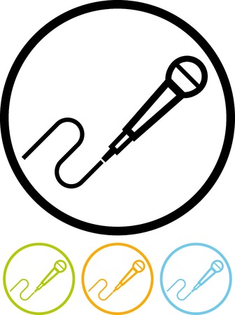 Vector icon isolated on white -  Microphoneのイラスト素材