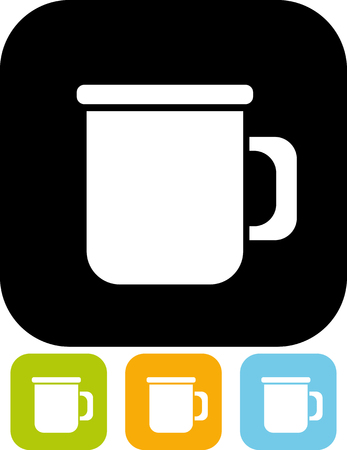 Mug - Vector illustration isolated on whiteのイラスト素材