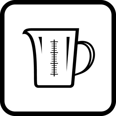 Measuring glass - Vector icon isolated on whiteのイラスト素材