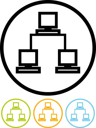 Computer network connection - Vector icon isolatedのイラスト素材