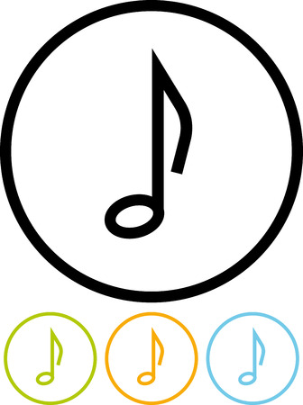 Music note - Vector icon isolatedのイラスト素材